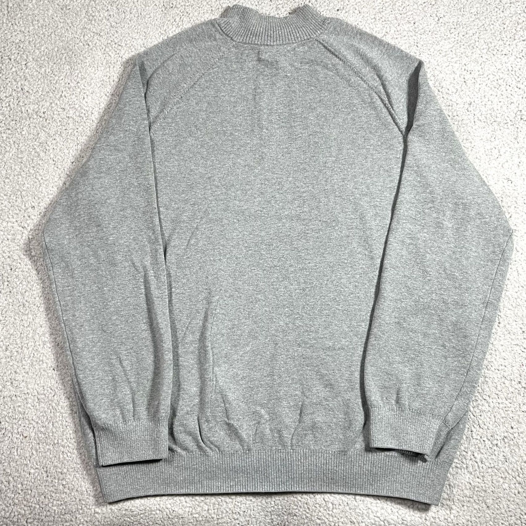Vintage Mercer + Mettle 1/4 Zip Pullover Mens XL Gray Knit Cotton Nylon Spandex Casual Logo, All Seasons, Easy Care, Zipper, Golf, Walking Size US XL / EU 56 / 4 - 6 Thumbnail