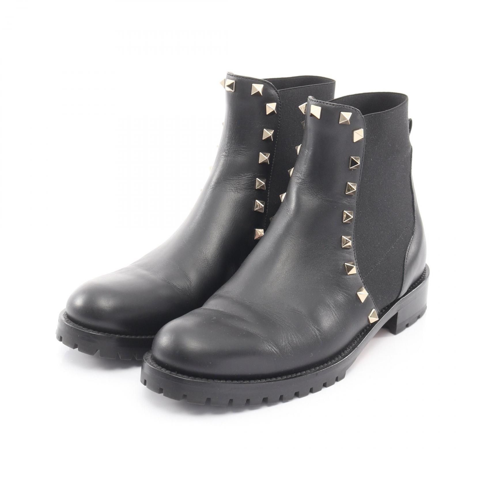Valentino Valentino Valentino Garavani Rockstud Leather Boots Leather Shoes DUTY FREE for USA Size ONE SIZE - 1 Thumbnail