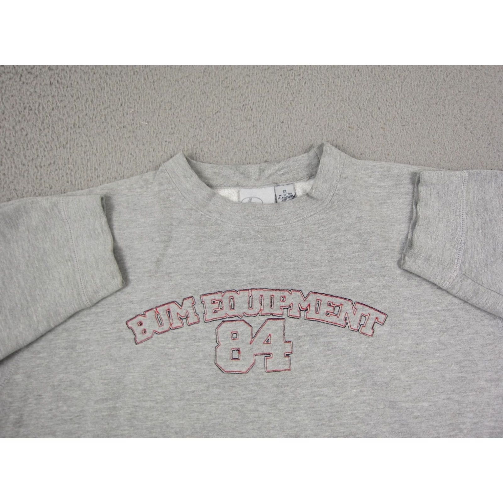 Vintage VINTAGE B.U.M Equipment Sweatshirt Womens Plus 1X Gray Fleece Pullover Ladies 90s Size XL / US 12-14 / IT 48-50 - 2 Thumbnail