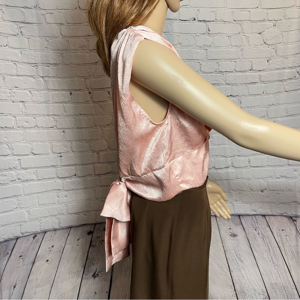 Other NWT New Ro & De Satin Open Back With Tie Sleeveless Peach T Size M / US 6-8 / IT 42-44 - 3 Thumbnail