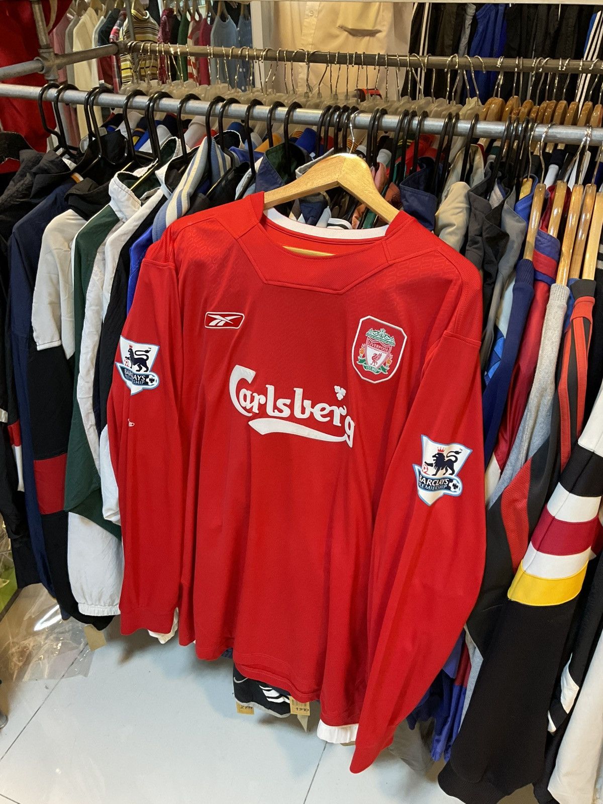 Reebok RareVintage2004-2005LiverpoolLongSleevesHomeKit GERRARD 8 Size US XL / EU 56 / 4 - 2 Thumbnail