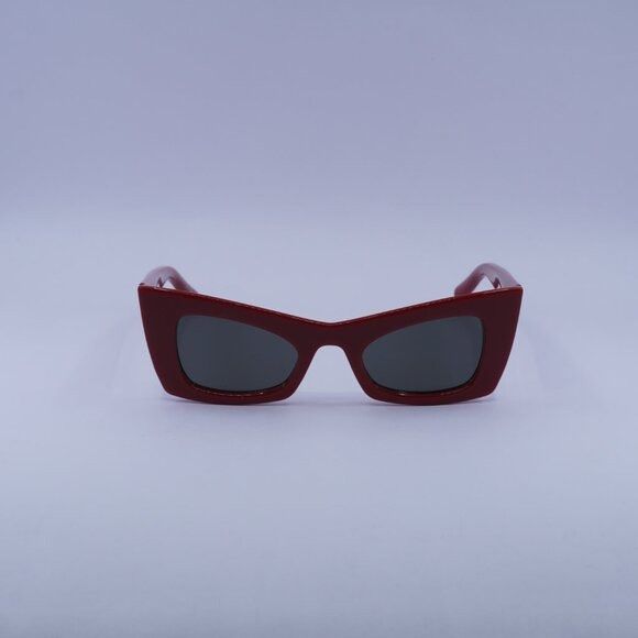 Saint Laurent Paris Saint Laurent SL702 004 Sunglasses Red Cat Eye Frame Size ONE SIZE - 3 Thumbnail