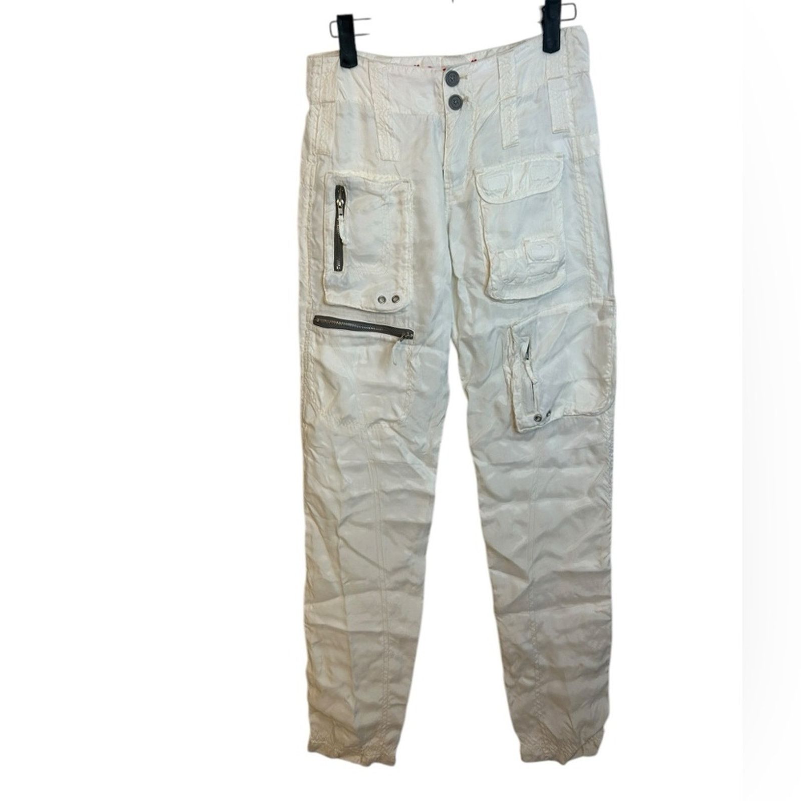 Johnny Was Pete & Greta Johnny Was Marika White Cargo Pants Size 25" / US 0 / IT 36 - 1 Thumbnail