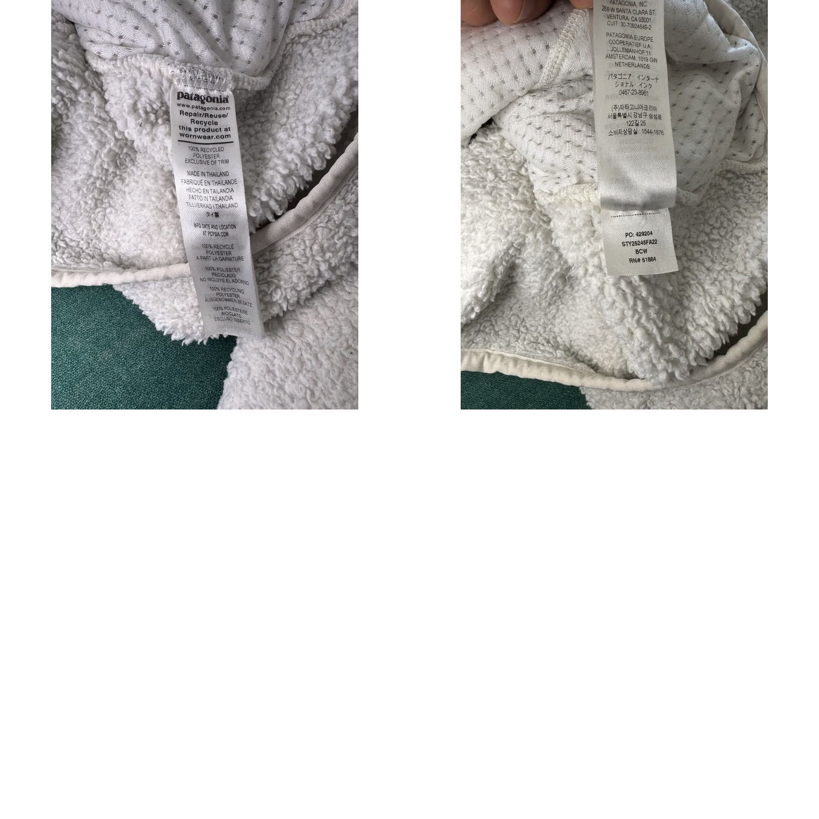 Patagonia Patagonia Hoodie White Fleece 1/2 Zip Womens Small Embroidered Logo Pullover Activewear Zip Closure Size S / US 4 / IT 40 - 8 Thumbnail