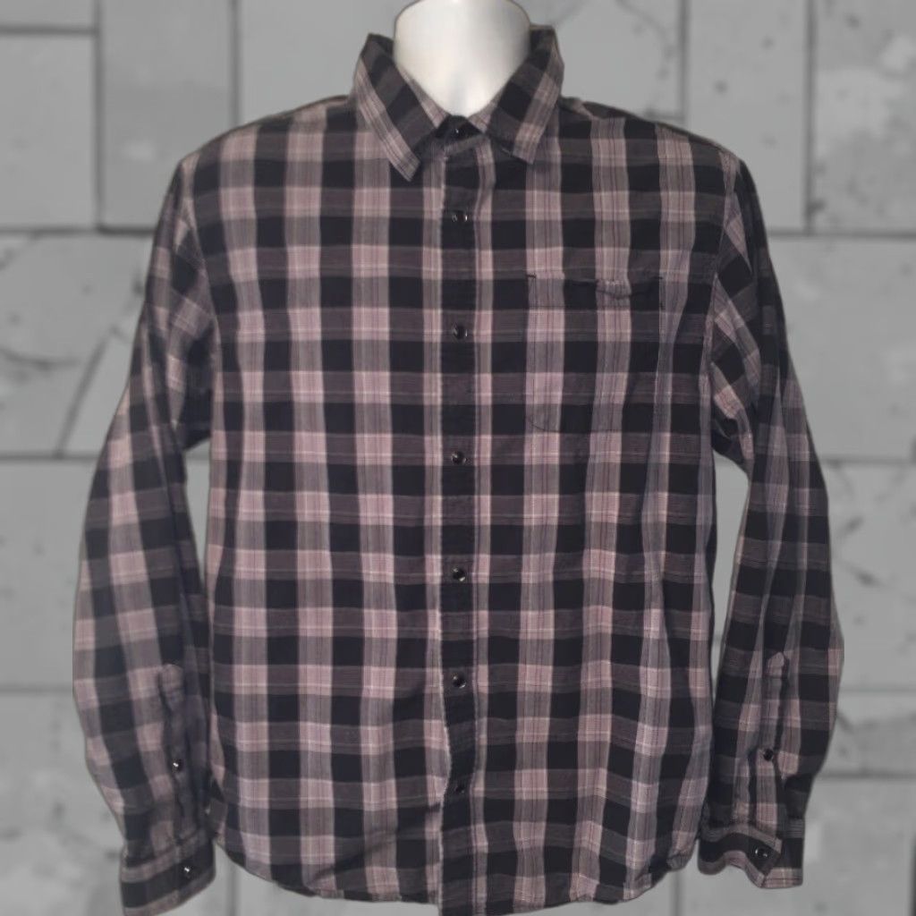 Prana prAna Mens Black Gray Plaid Snap Button Front Long Sleeve Shirt Size M Size US M / EU 48-50 / 2 - 1 Thumbnail