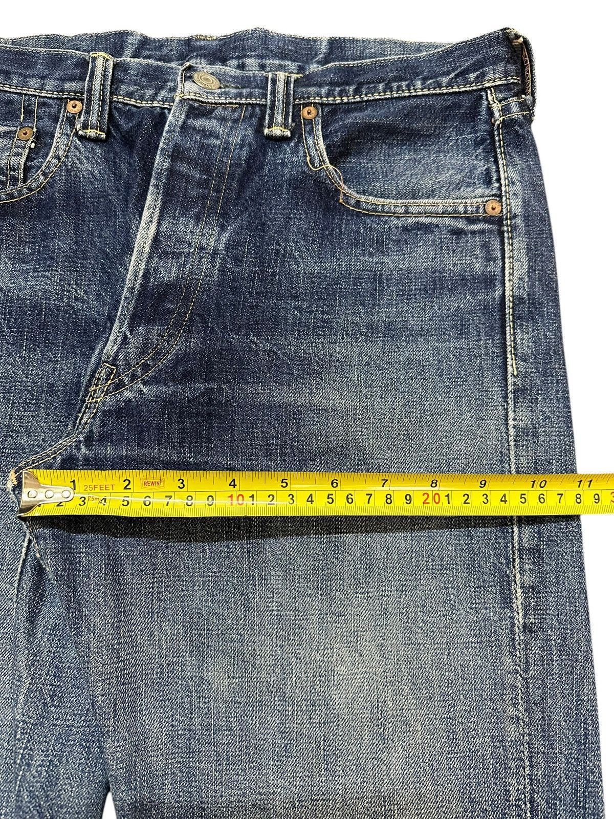 Full Count & Co. Vintage Japan Full Count Blue Faded Wash Wide Leg Jeans Size US 30 / EU 46 - 14 Thumbnail
