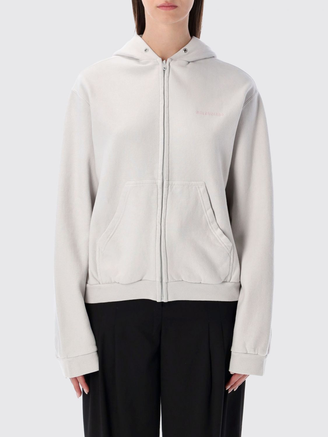Balenciaga Balenciaga Sweatshirt Woman White Size L / US 10 / IT 46 - 1 Thumbnail