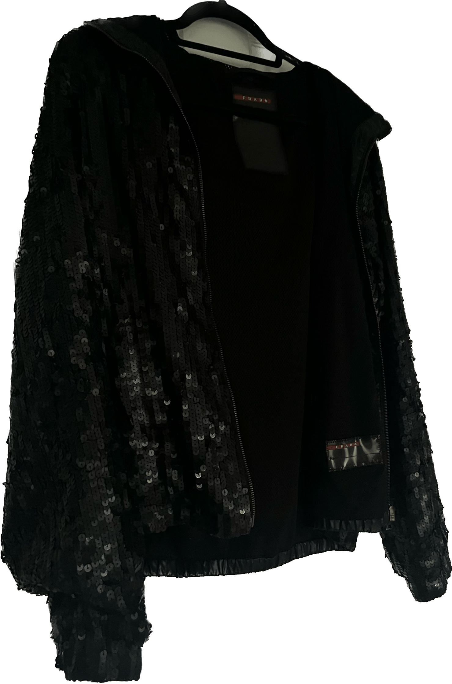 Prada Prada Sequin-Embellished Zip-Front Jacket | Grailed