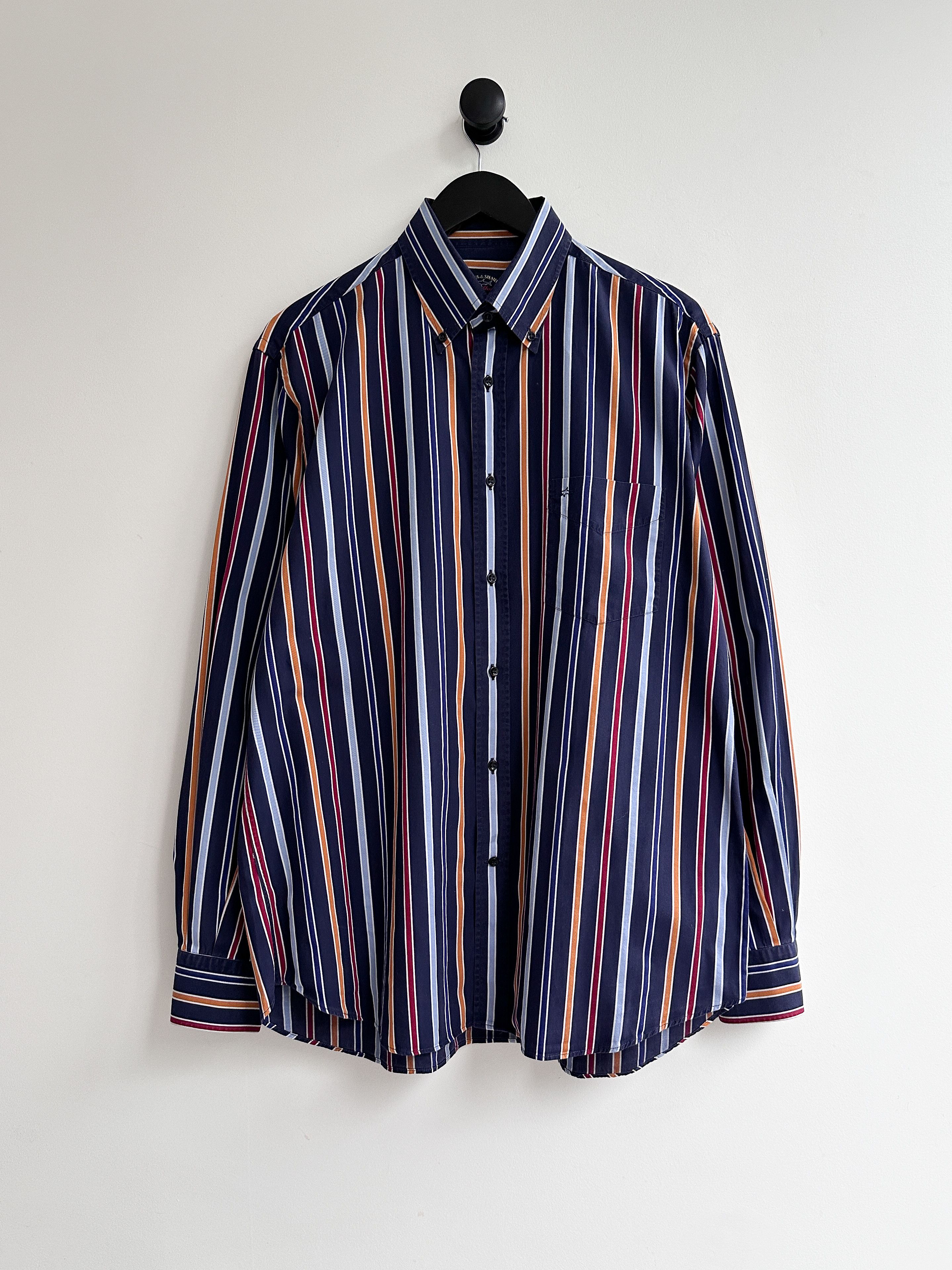 Paul & Shark Vintage Paul & Shark Striped Shirt Size US XL / EU 56 / 4 - 1 Thumbnail