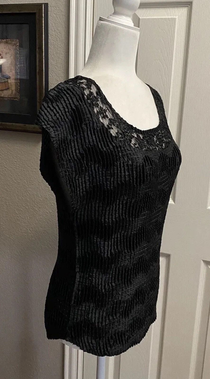 Other Dressbarn Vintage Y2K Crinkle Top, Size M, Short Sleeve Size M / US 6-8 / IT 42-44 - 4 Thumbnail