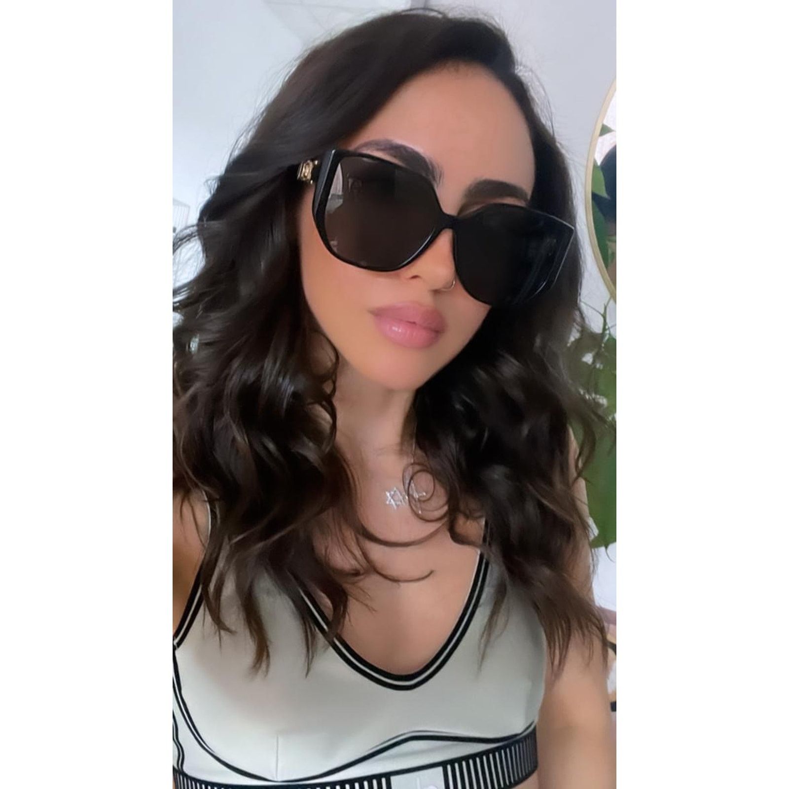 Versace NEW Versace VE4449-D Oversized Sunglasses in Black Size ONE SIZE - 2 Thumbnail