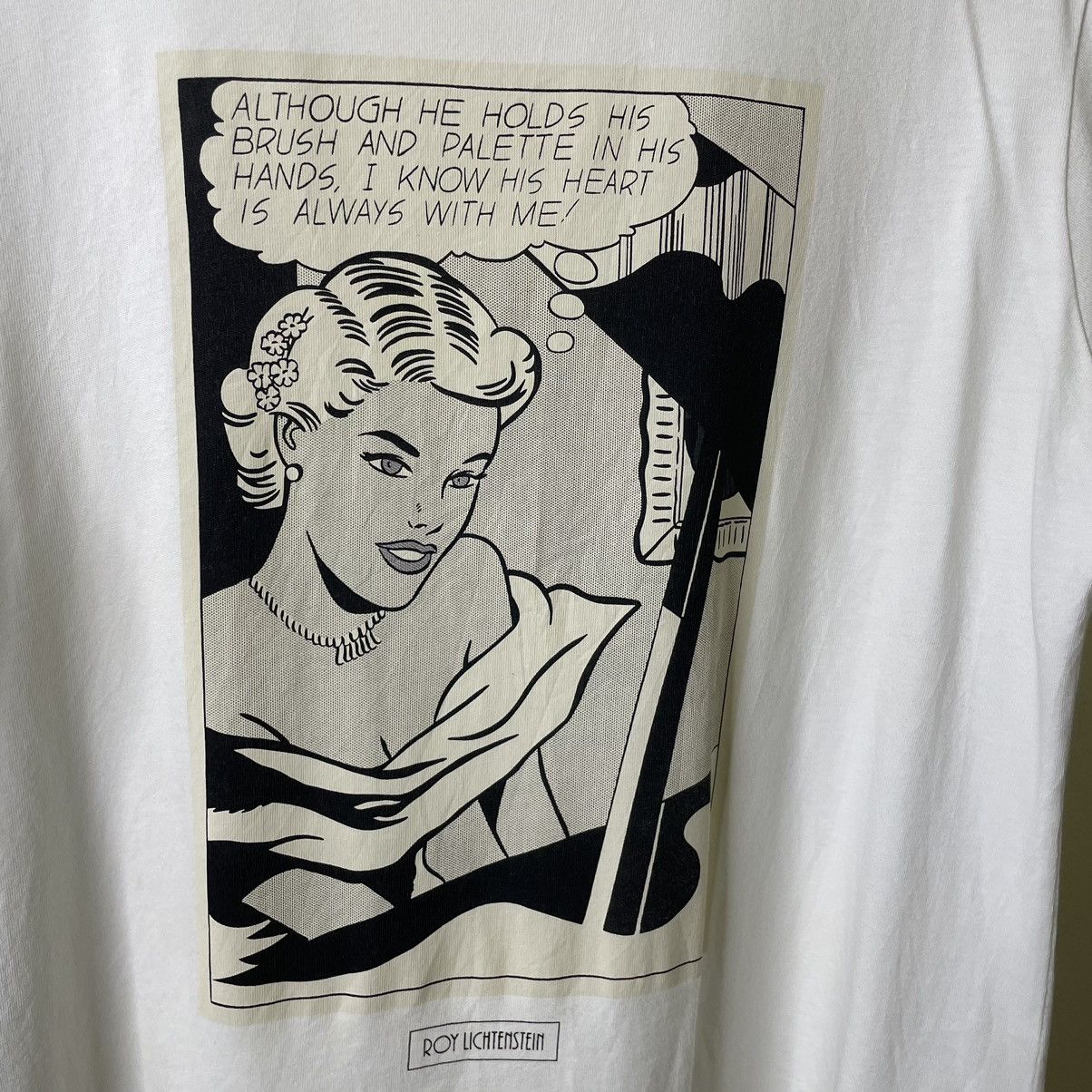 Vintage Roy Lichtenstein Girl At Piano Artwork Collaboration T Shirt Size US L / EU 52-54 / 3 - 2 Thumbnail