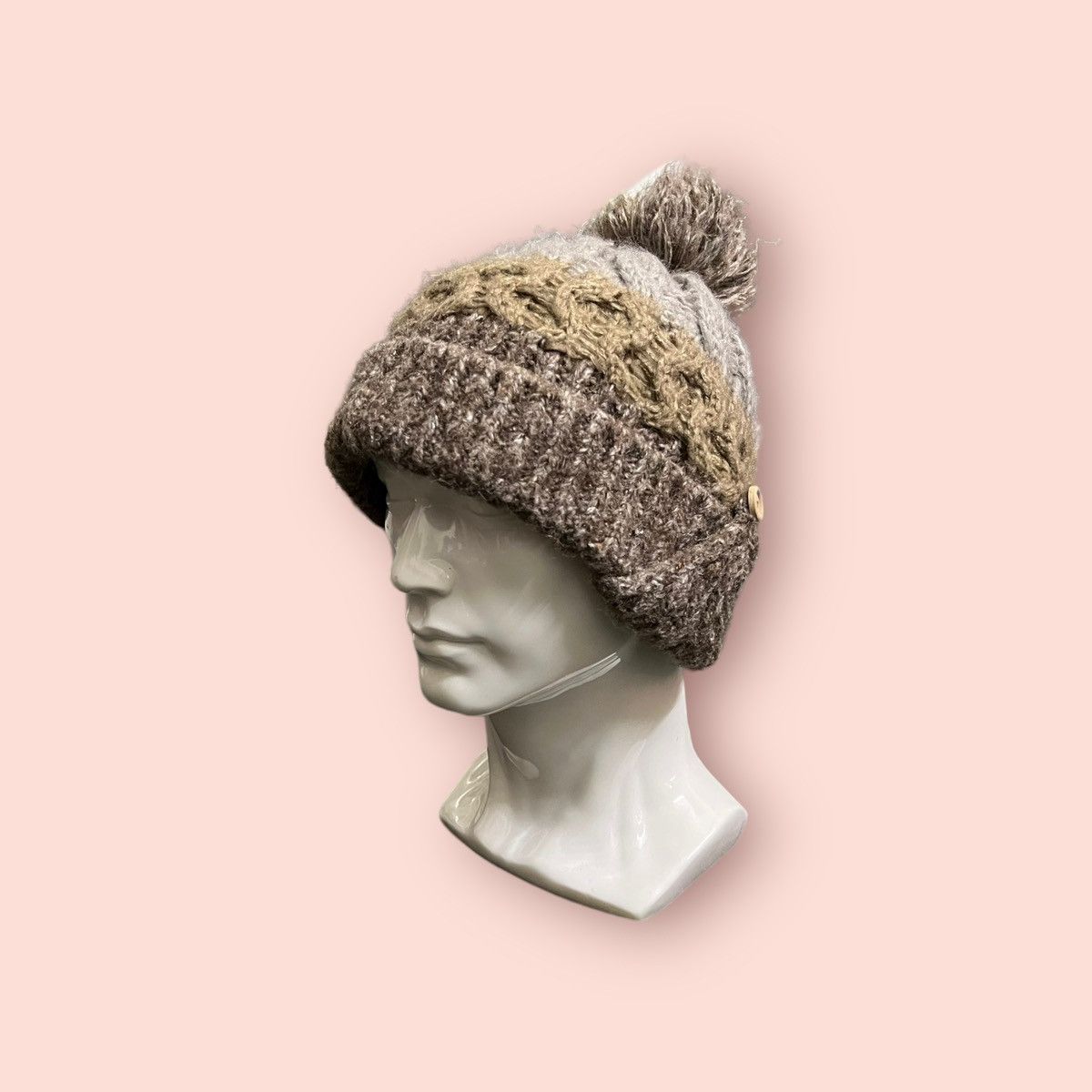 Other VINTAGE JAPAN CABLE KNITTED BEANIE VIVIENNE STYLE DESIGN Size ONE SIZE - 15 Thumbnail