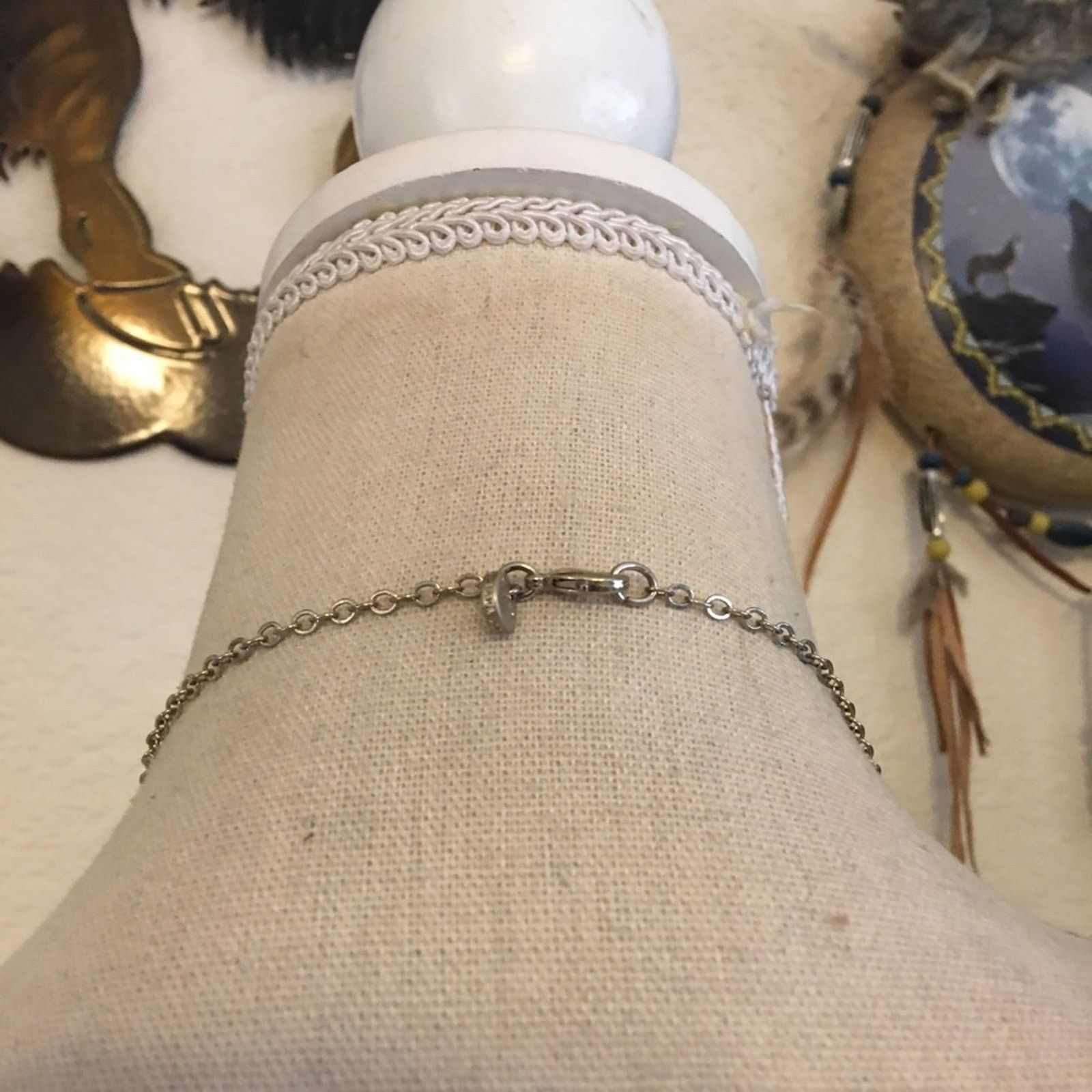 Loft LOFT faceted glass beaded gold tone chain necklace Size ONE SIZE - 4 Thumbnail