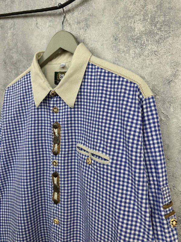 Other OS Trachten Bavarian Gingham Check Shirt Oktoberfest Size US XXL / EU 58 / 5 - 5 Thumbnail