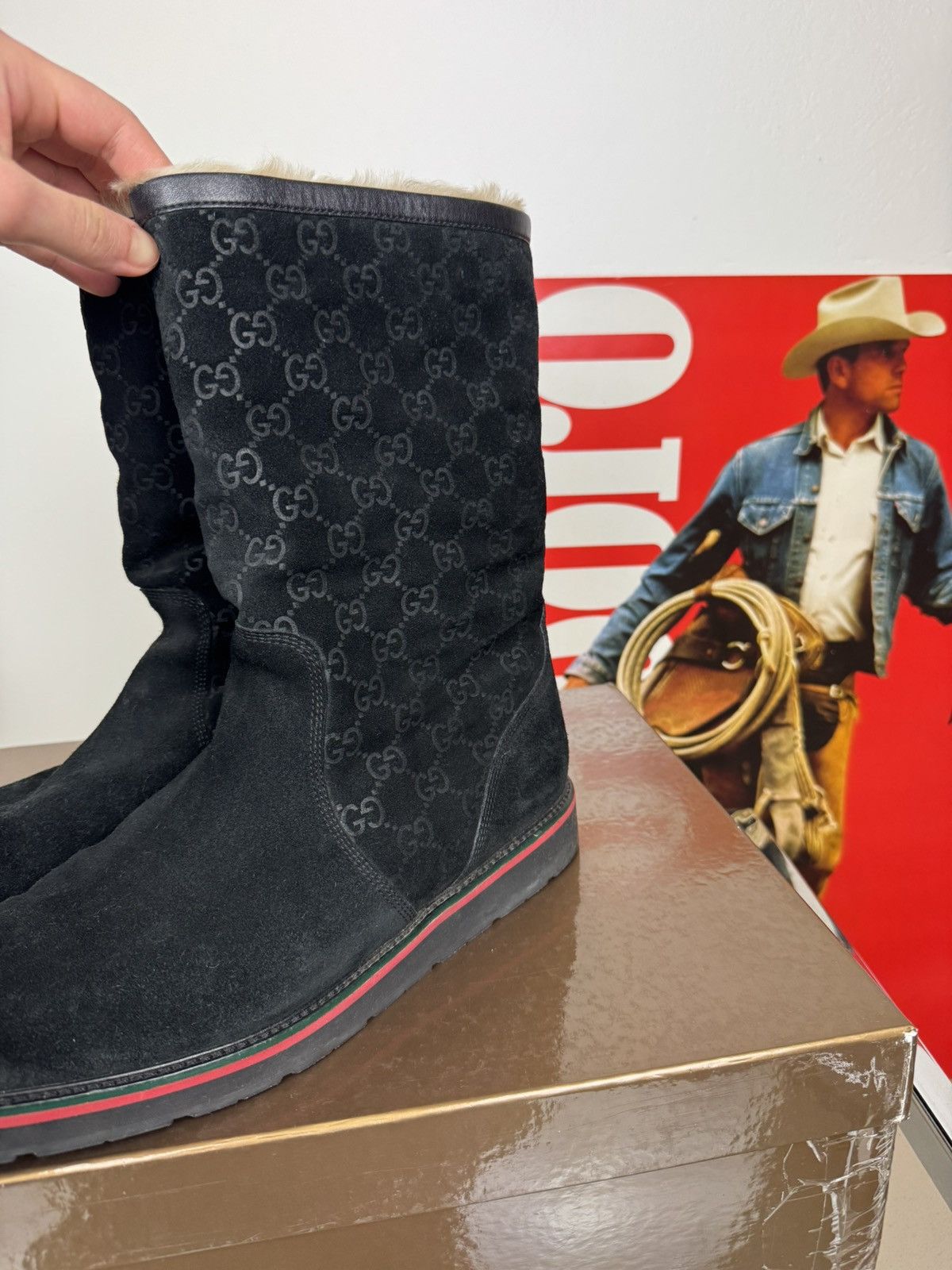 Gucci Gucci x Tom Ford boots GG suede Fur Chelsea shoes Size US 13 / EU 46 - 7 Thumbnail
