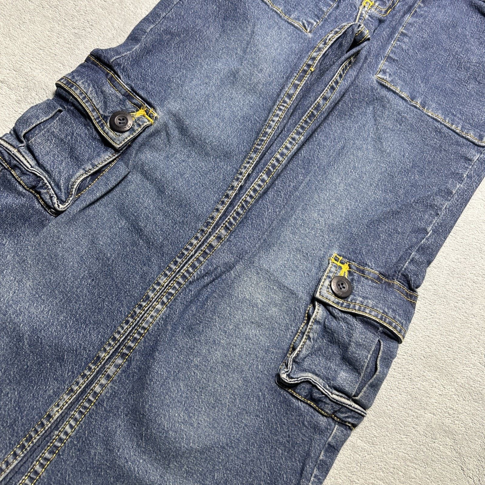 Fiorucci Y2k 2000s Beyond Baggy Cargo Pants Womens 5 30x32 Flare Dojo Size 27" / US 4 / IT 40 - 10 Thumbnail