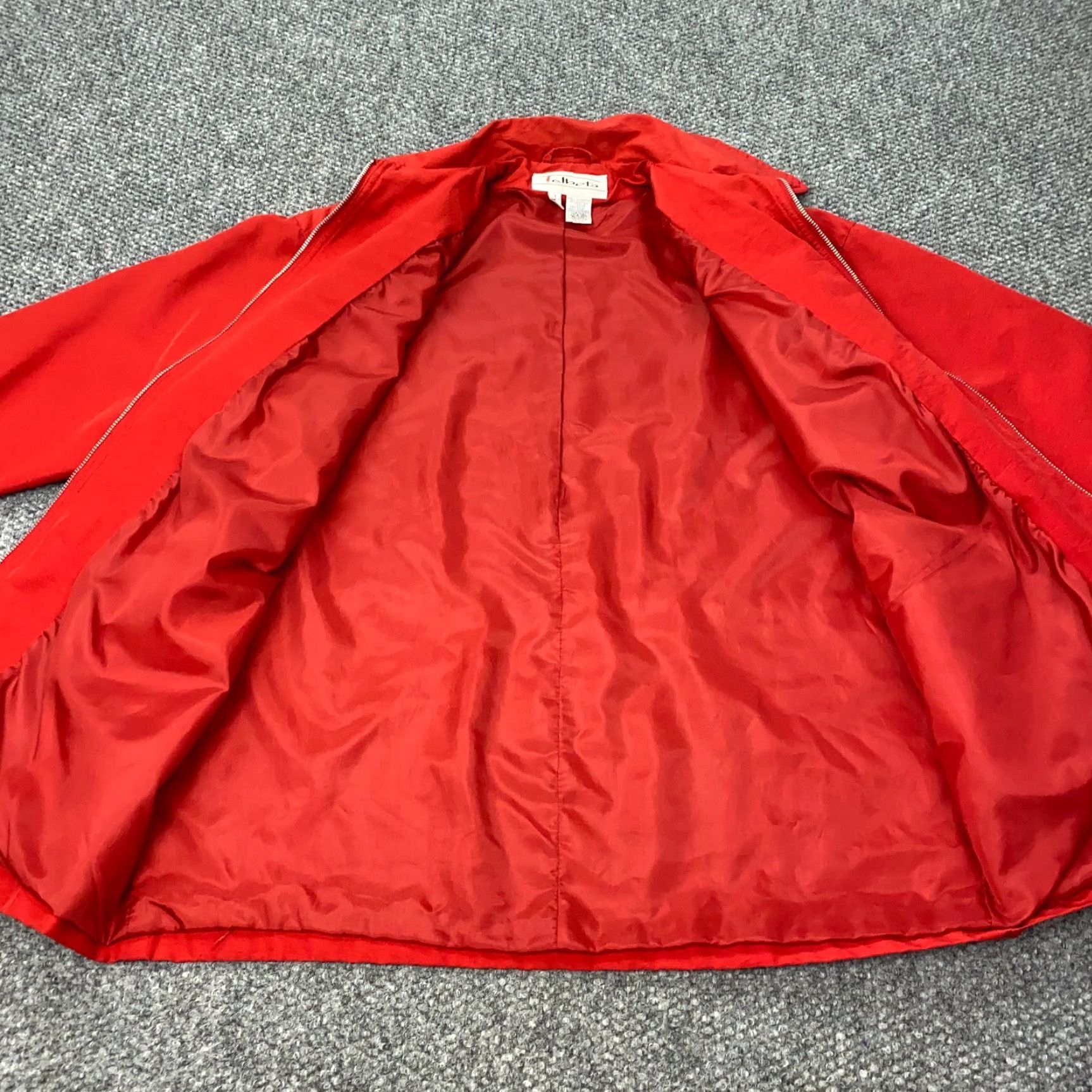 Talbots Talbots Windbreaker Jacket Womens Small Red Shoulder Pads Full Zip Lined Size S / US 4 / IT 40 - 4 Thumbnail