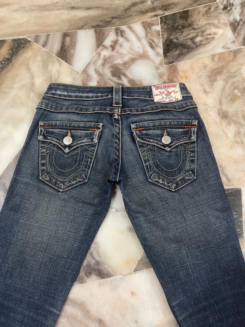 Tornado Mart Vintage True Religion Flare Denim Jeans Size 28" / US 6 / IT 42 - 14 Thumbnail