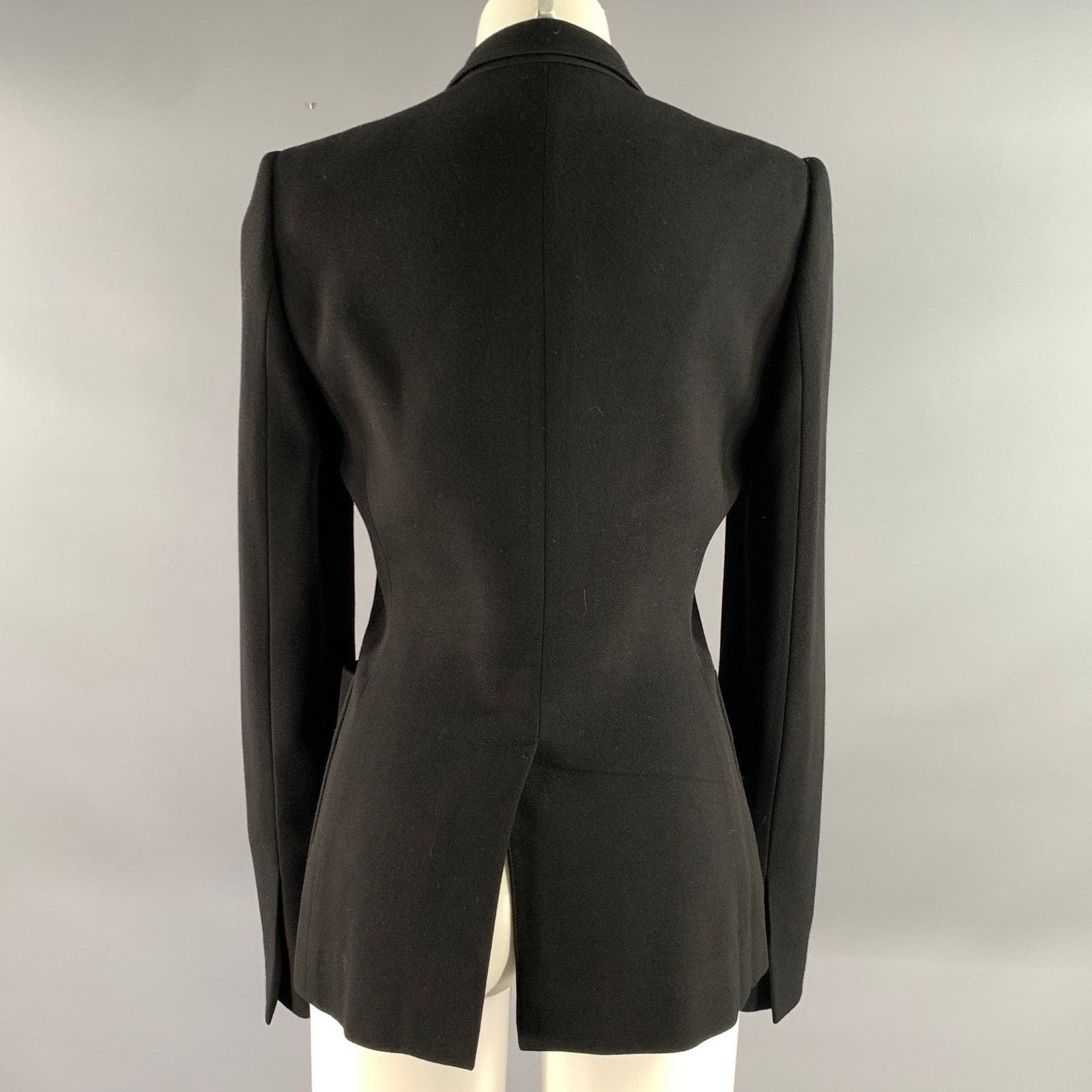 Stella McCartney STELLA McCARTNEY Size S Black Wool Blend Notch Lapel Jacket Size S / US 4 / IT 40 - 4 Thumbnail