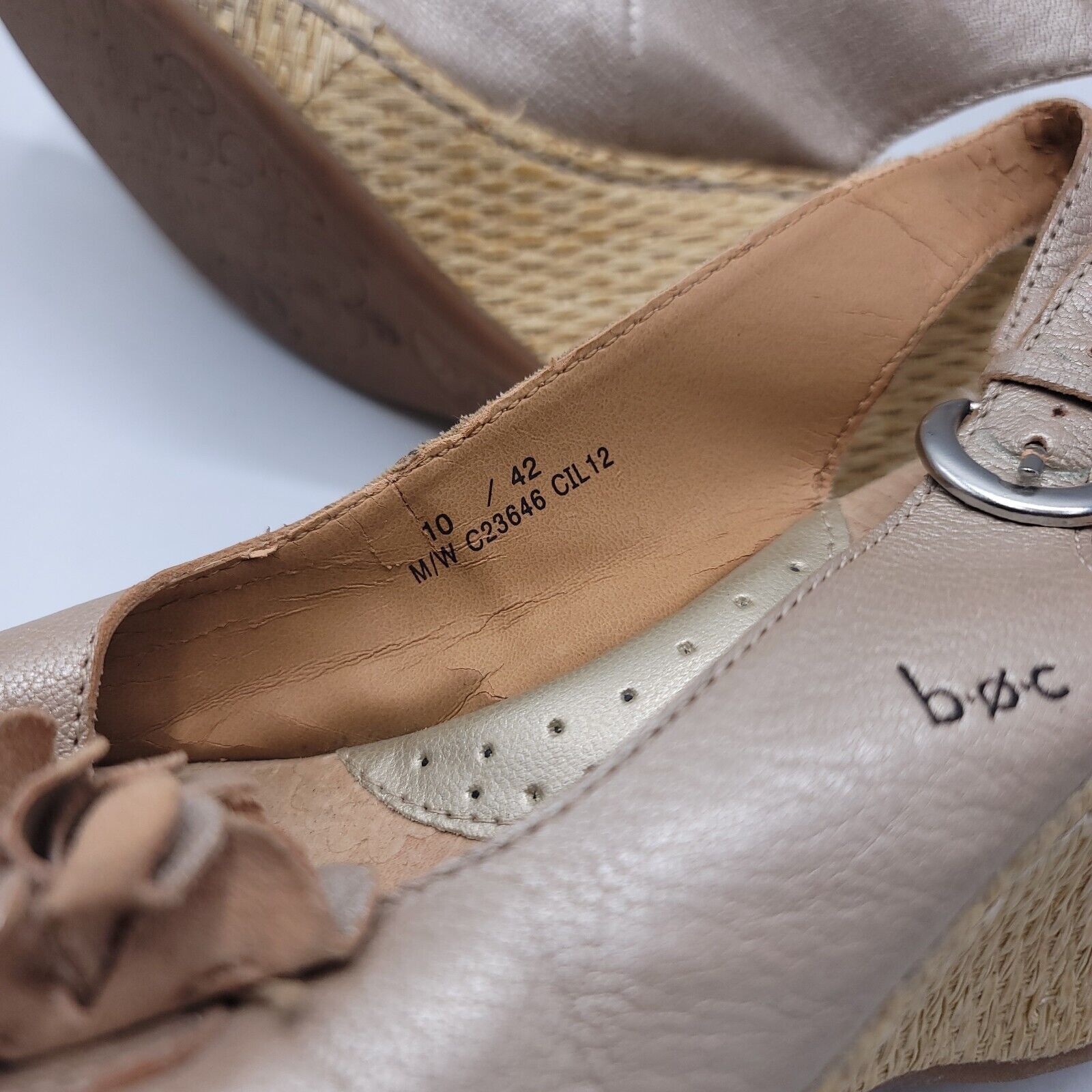 Born Born boc Wedge Heel Ballet Flat Womens Size 10 C23646 Beige Size US 10 / IT 40 - 8 Thumbnail