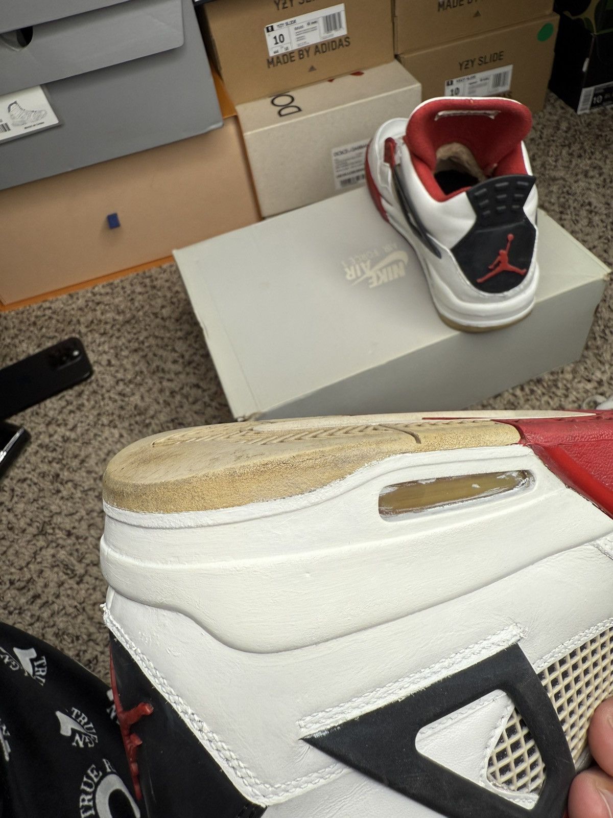 Nike 2012 Jordan Fire Red 4s Size US 10 / EU 43 - 10 Thumbnail