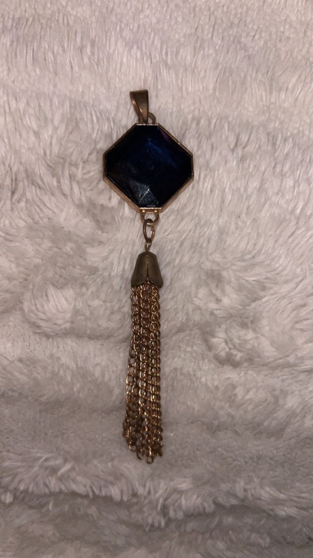 The Unbranded Brand Women's Unbranded Gold Navy Blue One Size Necklace Pendant Size ONE SIZE - 1 Thumbnail