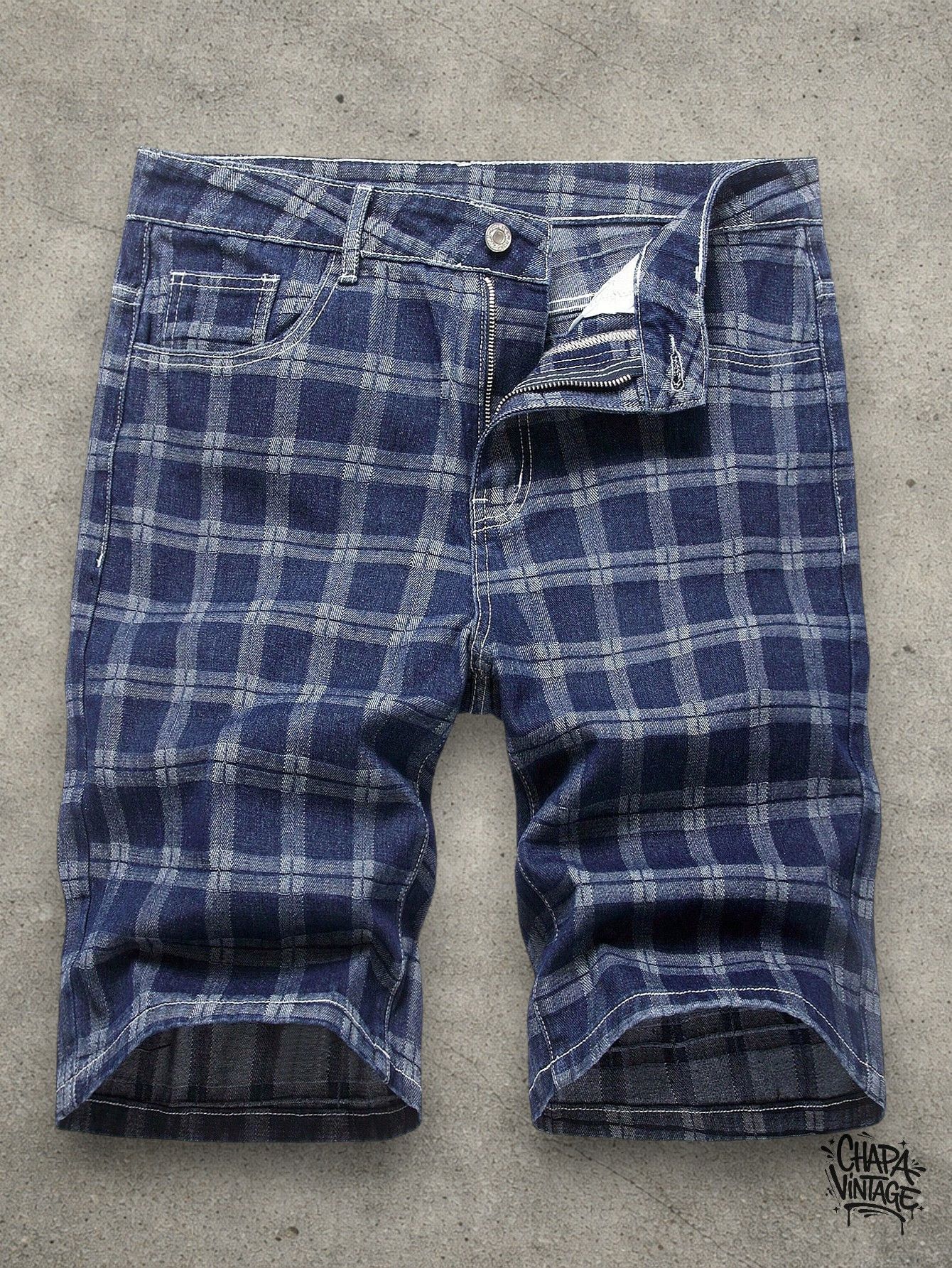 Vintage Denim blue shorts Size US 32 / EU 48 - 3 Thumbnail