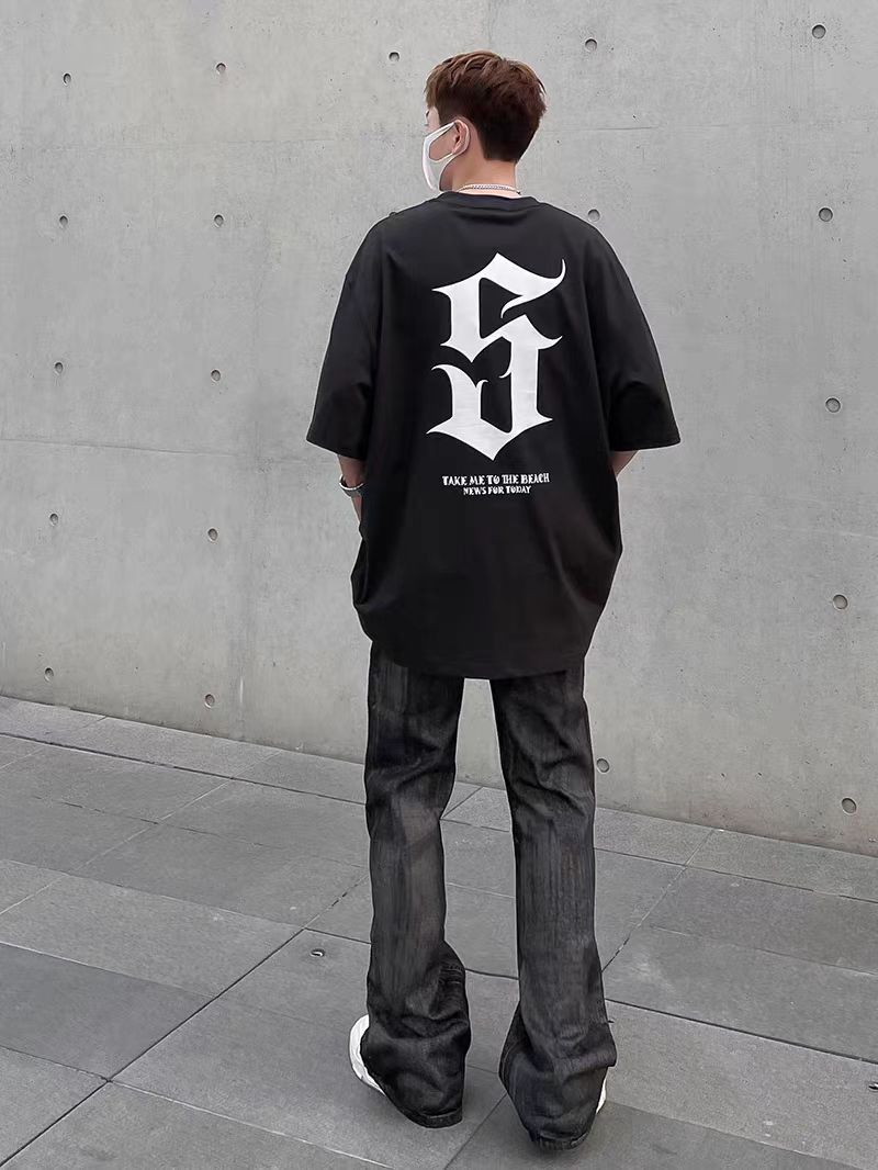 Japanese Brand × Jean High Street Waxed Coated Aged Black Micro Flare Jeans Size US 32 / EU 48 - 4 Thumbnail
