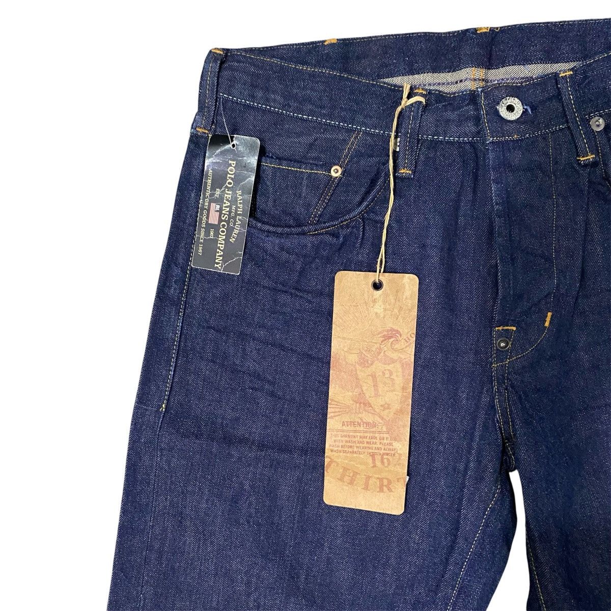Polo Ralph Lauren 🔥DEADSTOCK🔥 Polo Jeans Co. Ralph Lauren Raw Denim Jeans 15oz Size US 30 / EU 46 - 7 Thumbnail