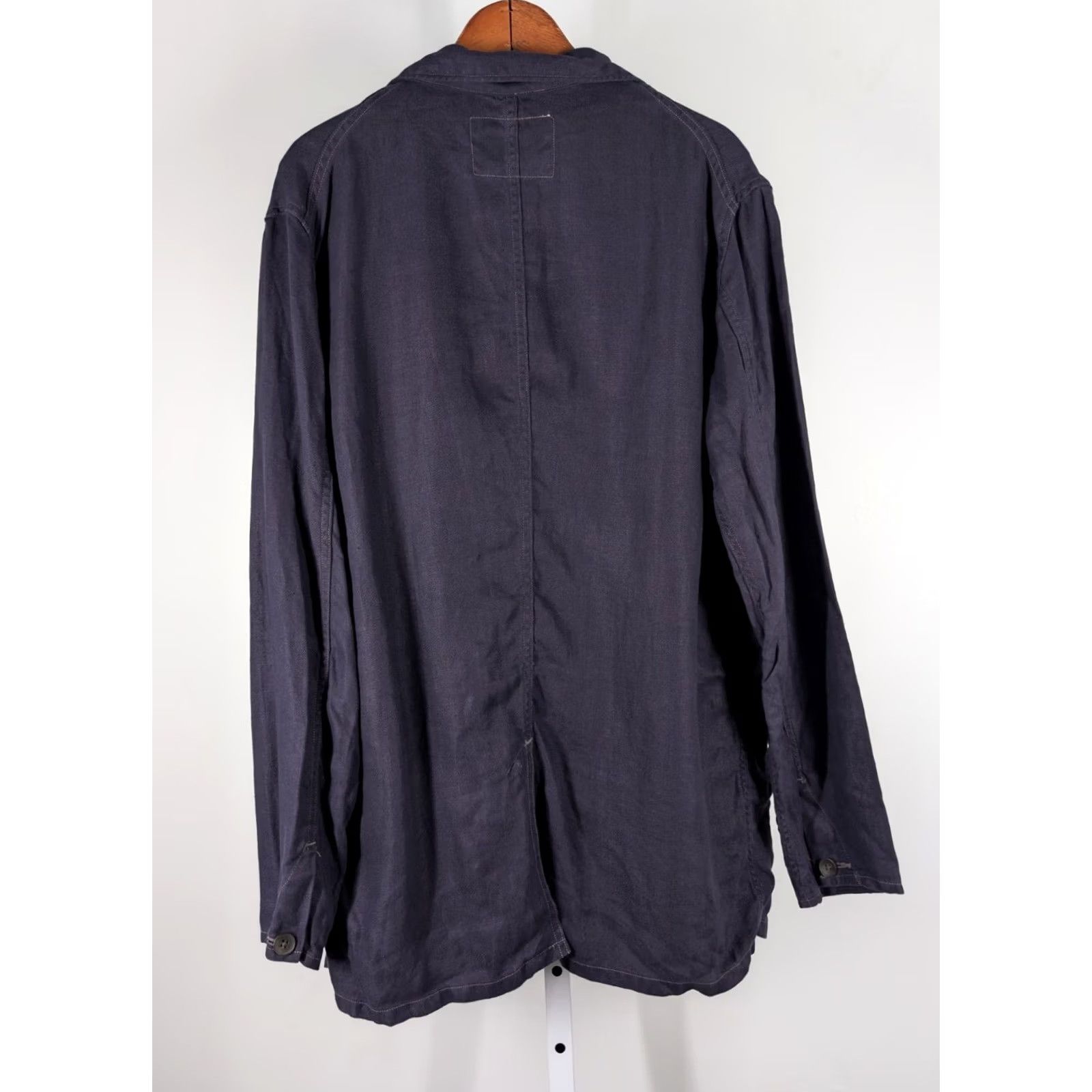 Vintage Pherrow's Stormy Blue Indigo Linen Twill Chore Coat XL NWT Japan Work Denim Jacket Mens XL Size US XL / EU 56 / 4 - 4 Thumbnail
