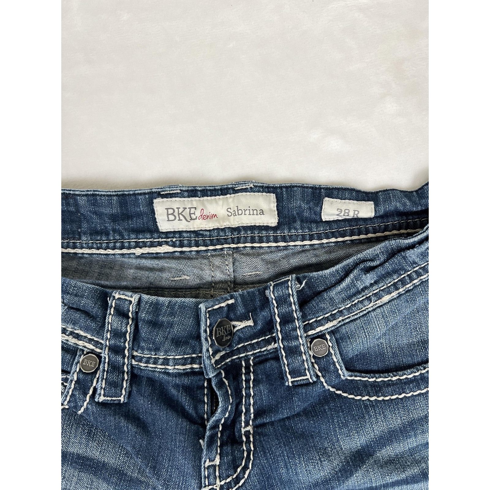 BKE BKE Jeans Womens 28 R Blue Sabrina Bootcut Contrast Stitch F Size 28" / US 6 / IT 42 - 3 Thumbnail
