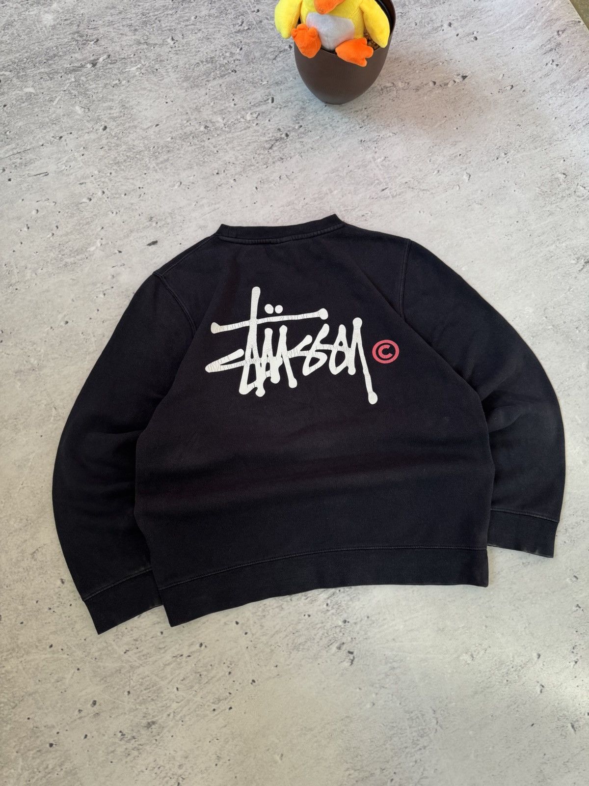 Stussy × Vintage STUSSY CENTER HAFT LOGO OVERSIZE BAGGY FIT SWEATSHIRT Size US M / EU 48-50 / 2 - 2 Thumbnail