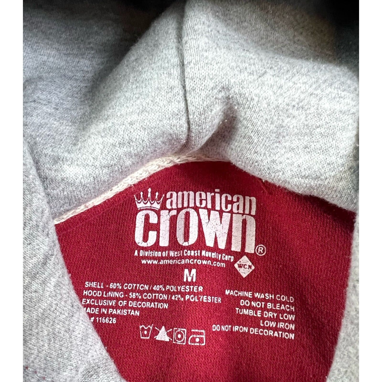 Vintage VINTAGE American Crown Hoodie Sweatshirt Missouri State Spellout Red Size M Men Pullover 90s? Size US M / EU 48-50 / 2 - 6 Thumbnail