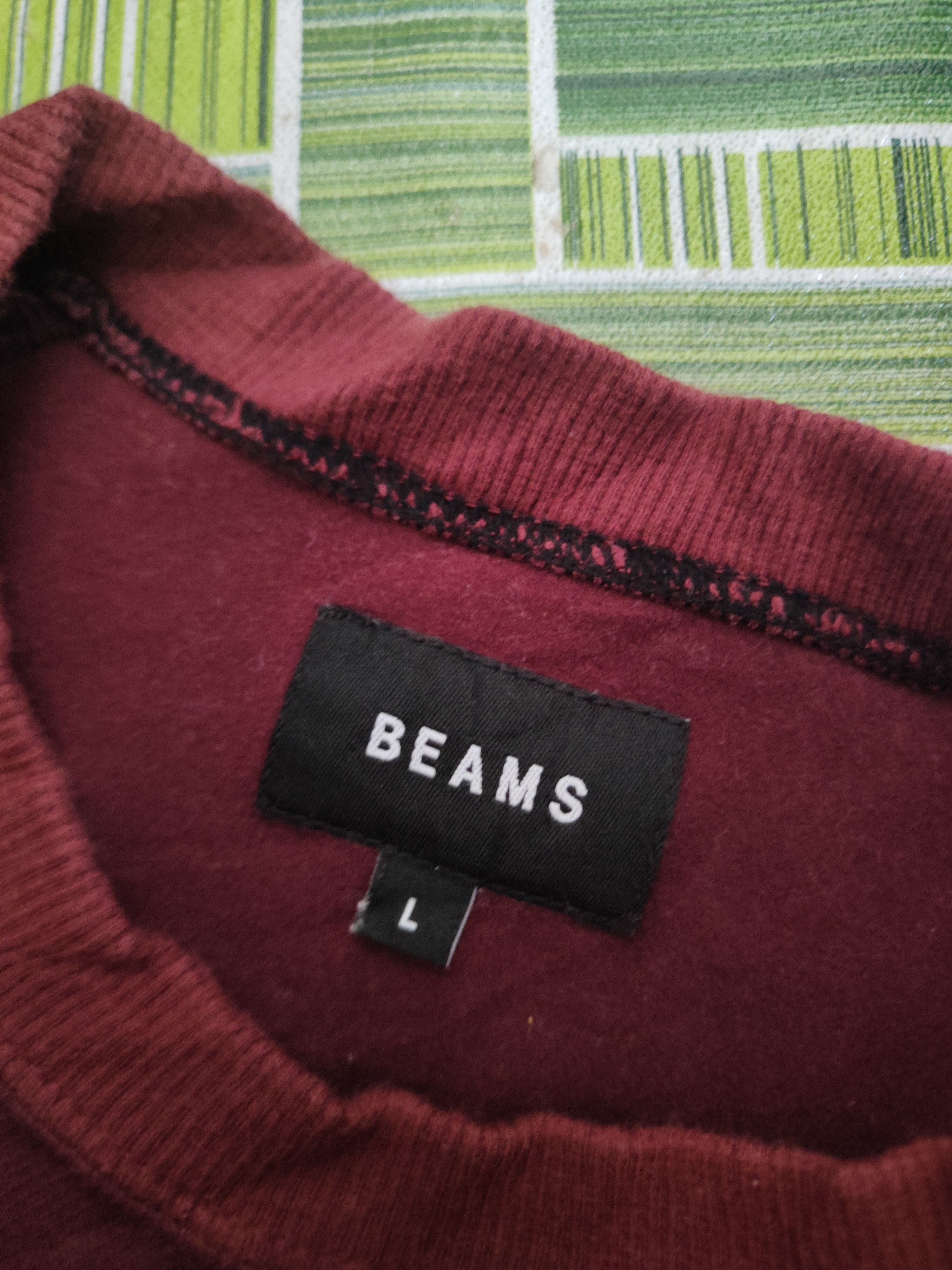 Japanese Brand Vintage & Retro Beams Maroon Sweatshirts Size US L / EU 52-54 / 3 - 13 Thumbnail