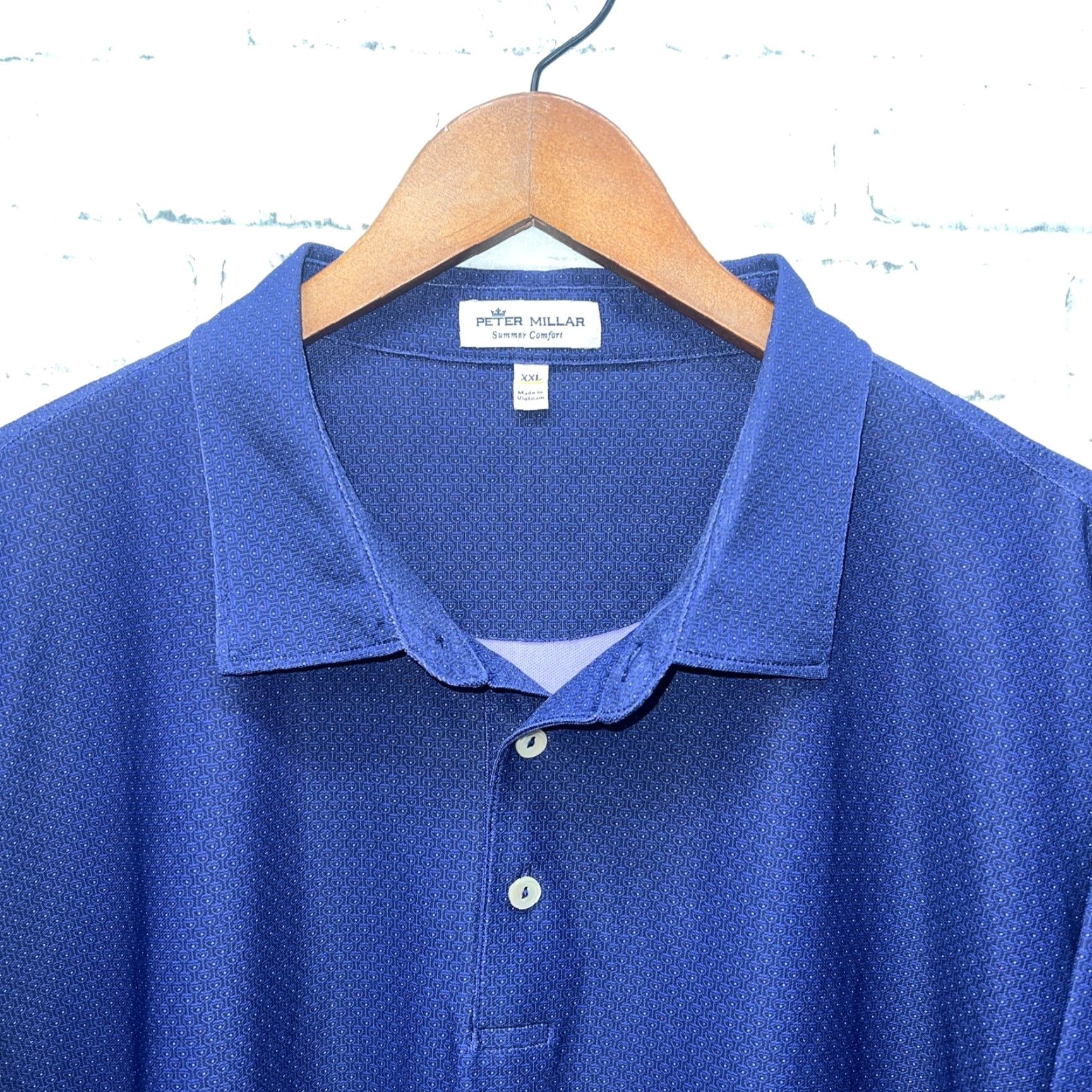 Peter Millar VINTAGE Peter Millar Summer Comfort Polo Shirt Mens XL Blue Size US XL / EU 56 / 4 - 2 Thumbnail