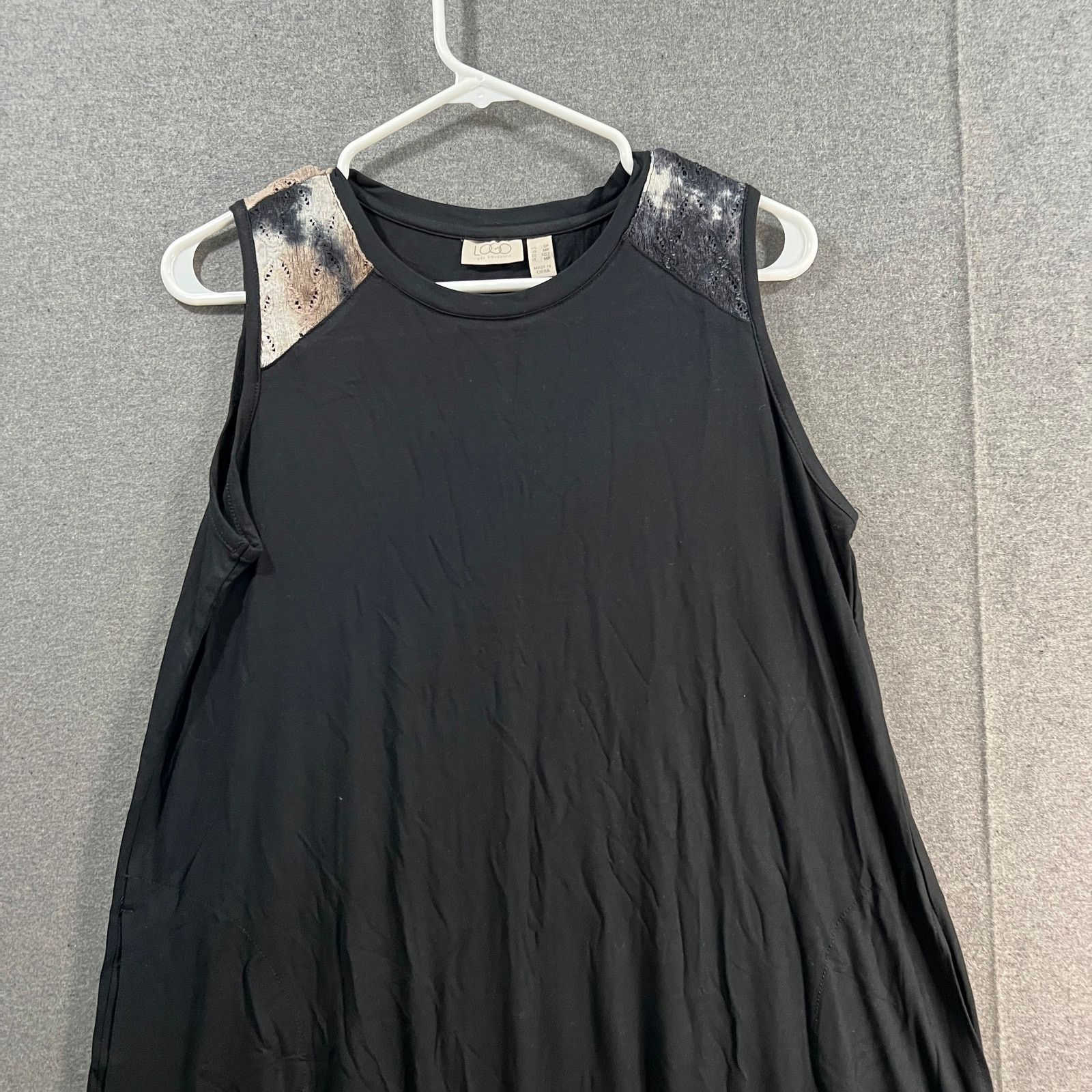 Other LOGO by Lori Goldstein Petite Rayon Dress with Tie-Dye Hem Size S / US 4 / IT 40 - 4 Thumbnail