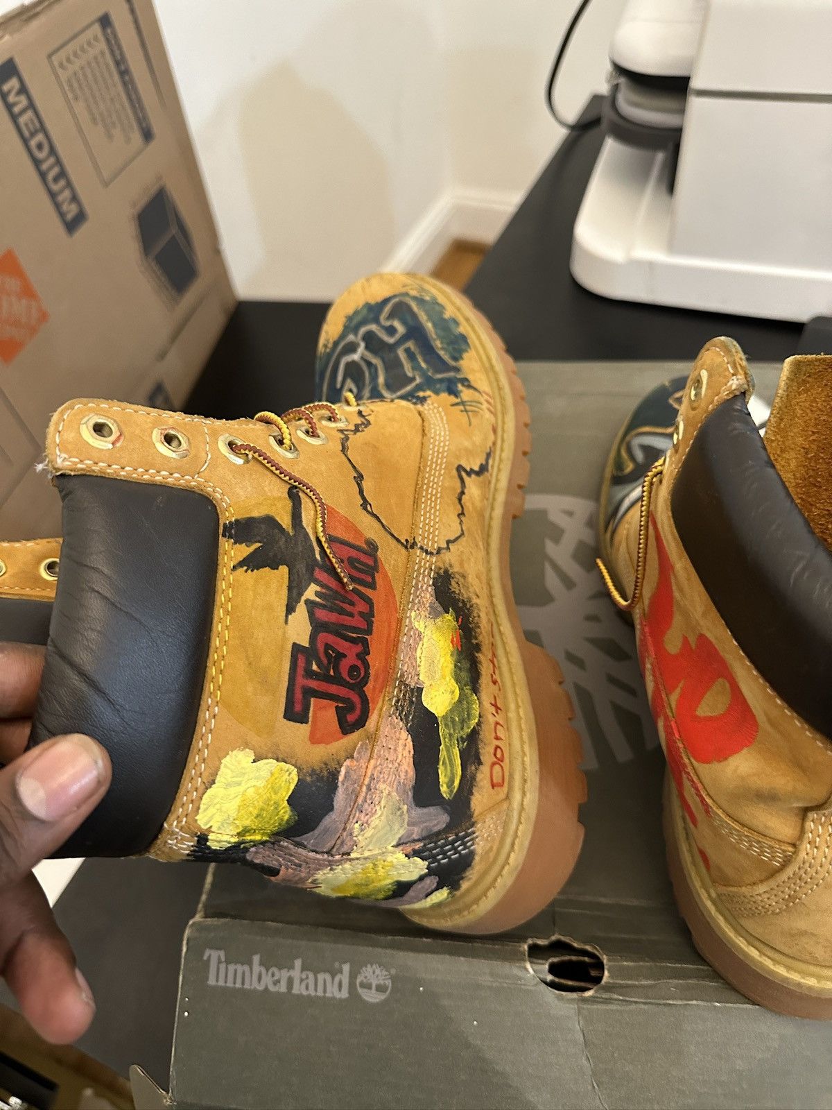 Timberland Hand painted boots Size US 12 / EU 45 - 5 Thumbnail