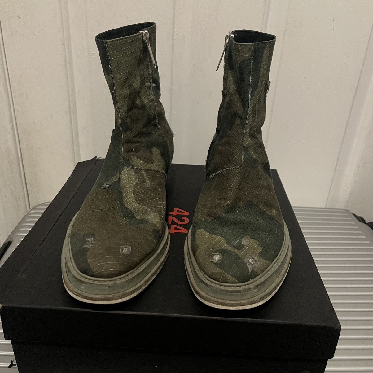 424 424 RIPSTOP CAMO WEST COAST CHELSEA BOOT 46 US 12 RARE Size US 12 / EU 45 - 2 Thumbnail