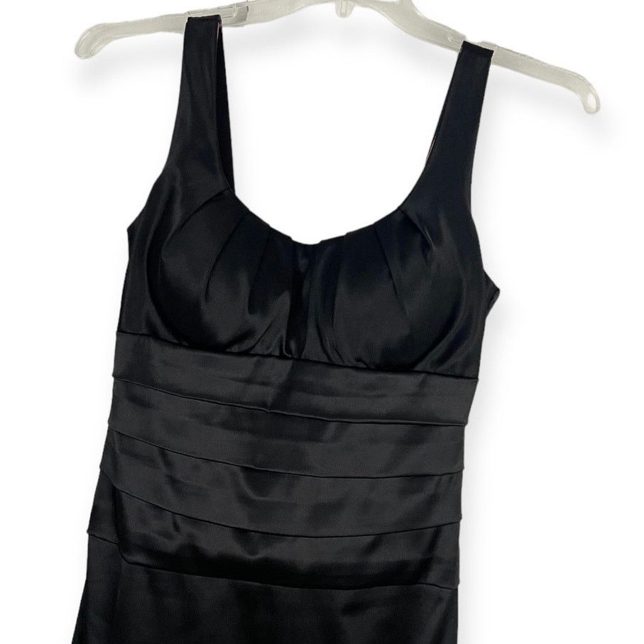 Other B. Darlin Vintage Black Pleated Silky Formal Mini Dress Size M / US 6-8 / IT 42-44 - 6 Thumbnail