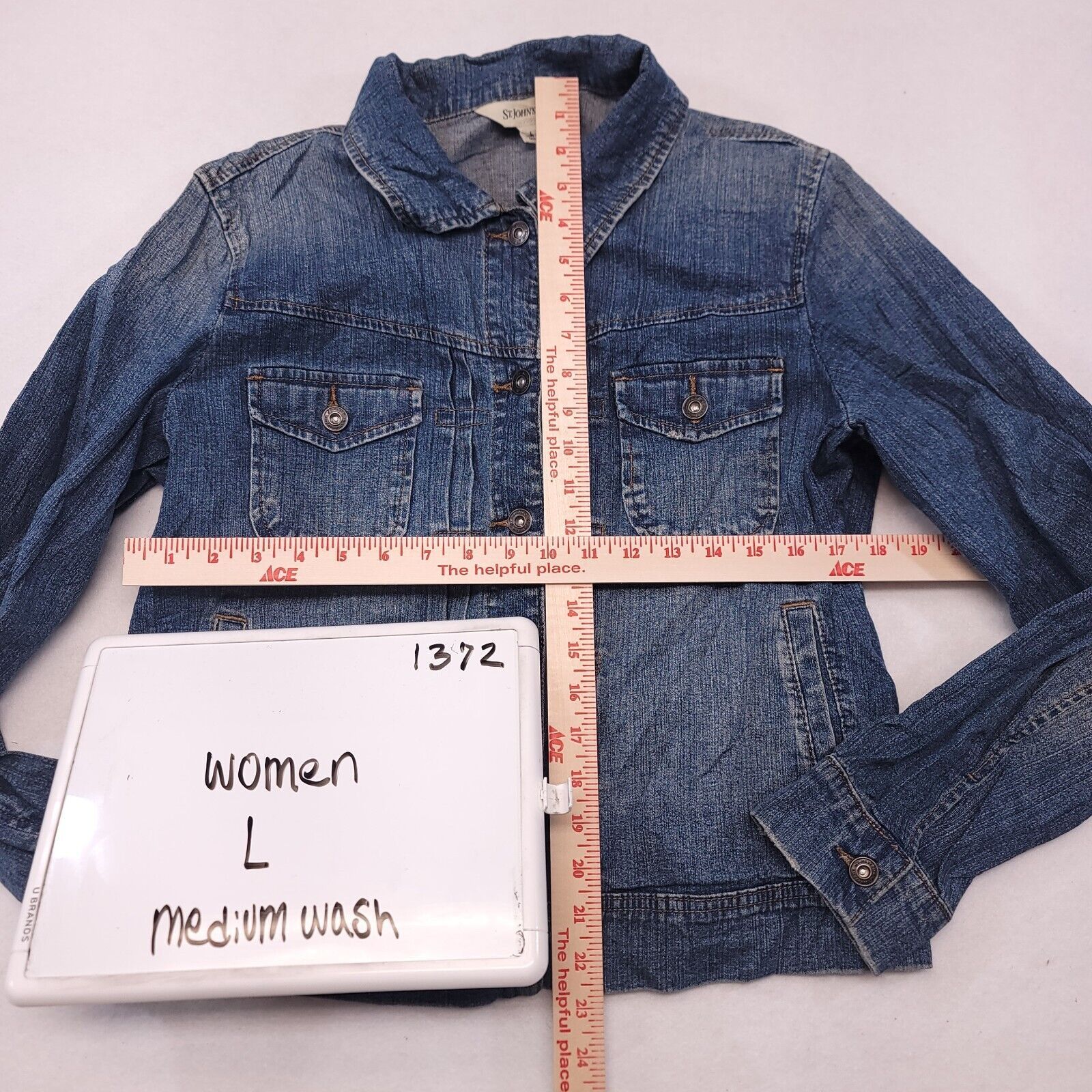 St. Johns Bay St Johns Bay Button Up Denim Jacket Womens Size Large L Blue Size L / US 10 / IT 46 - 6 Thumbnail