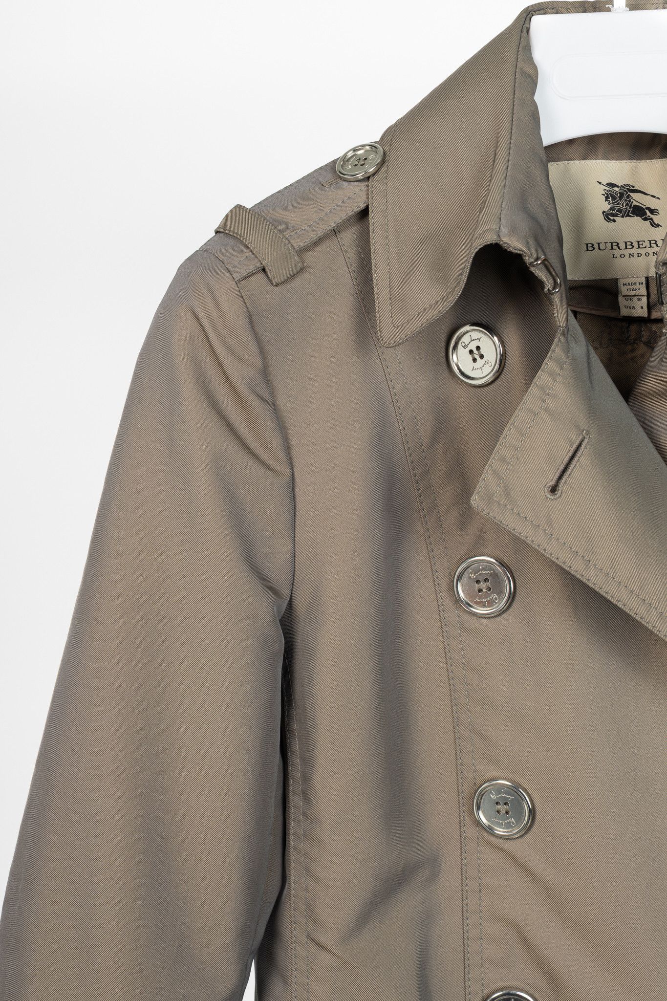 Burberry Burberry Taffeta Double-Breasted Belted Short Trench Jacket Size M / US 6-8 / IT 42-44 - 5 Thumbnail