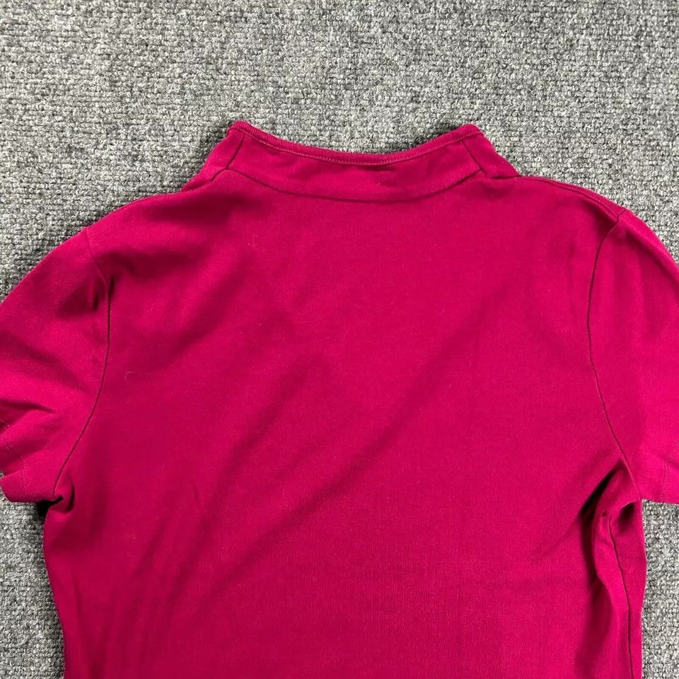 Talbots Talbots Top Womens Medium Pink V-Neck Casual Short Sleeve Size M / US 6-8 / IT 42-44 - 7 Thumbnail