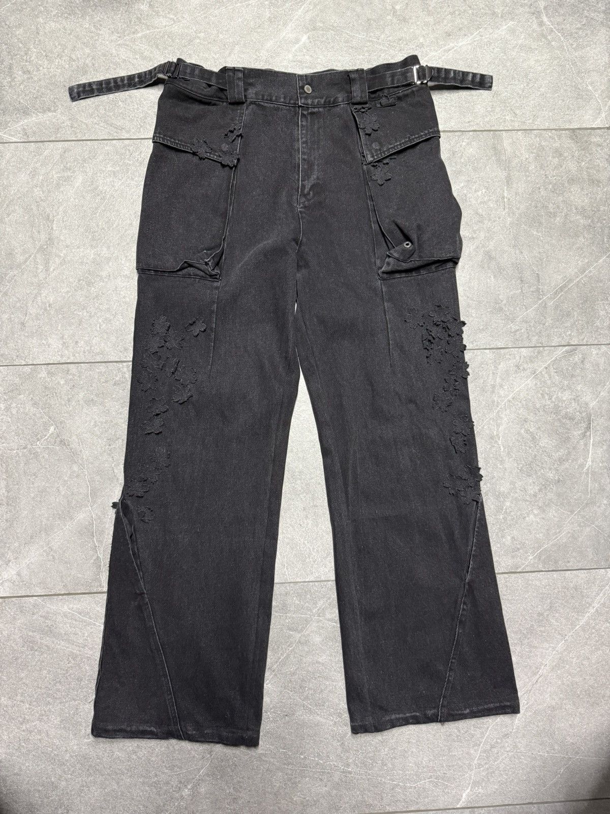 Junalyx Blossom Pouch Cargo Denim