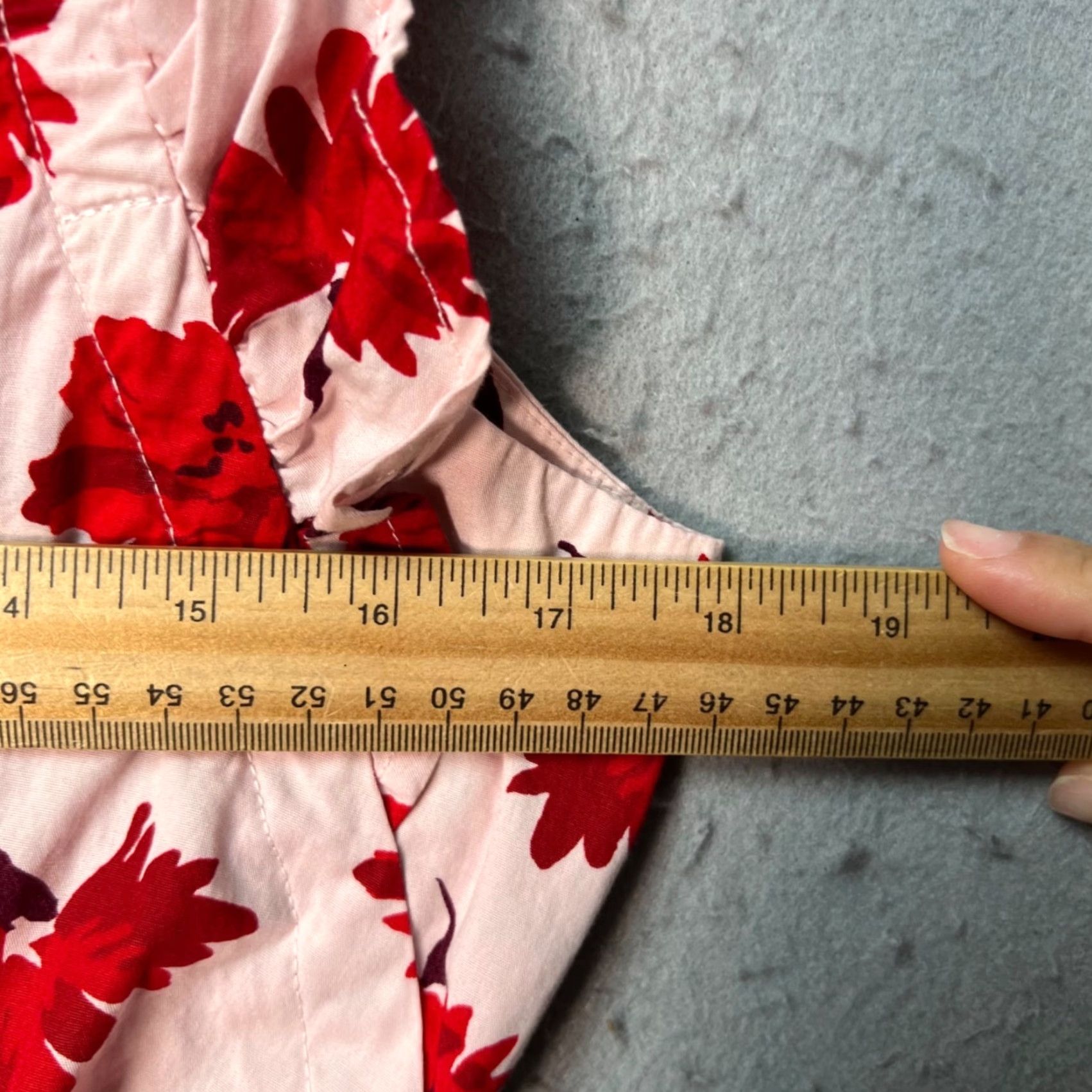 Vintage Free Assembly Floral Midi Dress Shirt Dress? (Pink) 100% Cotton, V-Neck, Ruffle-Sleeve, A-Line, Spring/Summer, Women, Size M Size M / US 6-8 / IT 42-44 - 6 Thumbnail