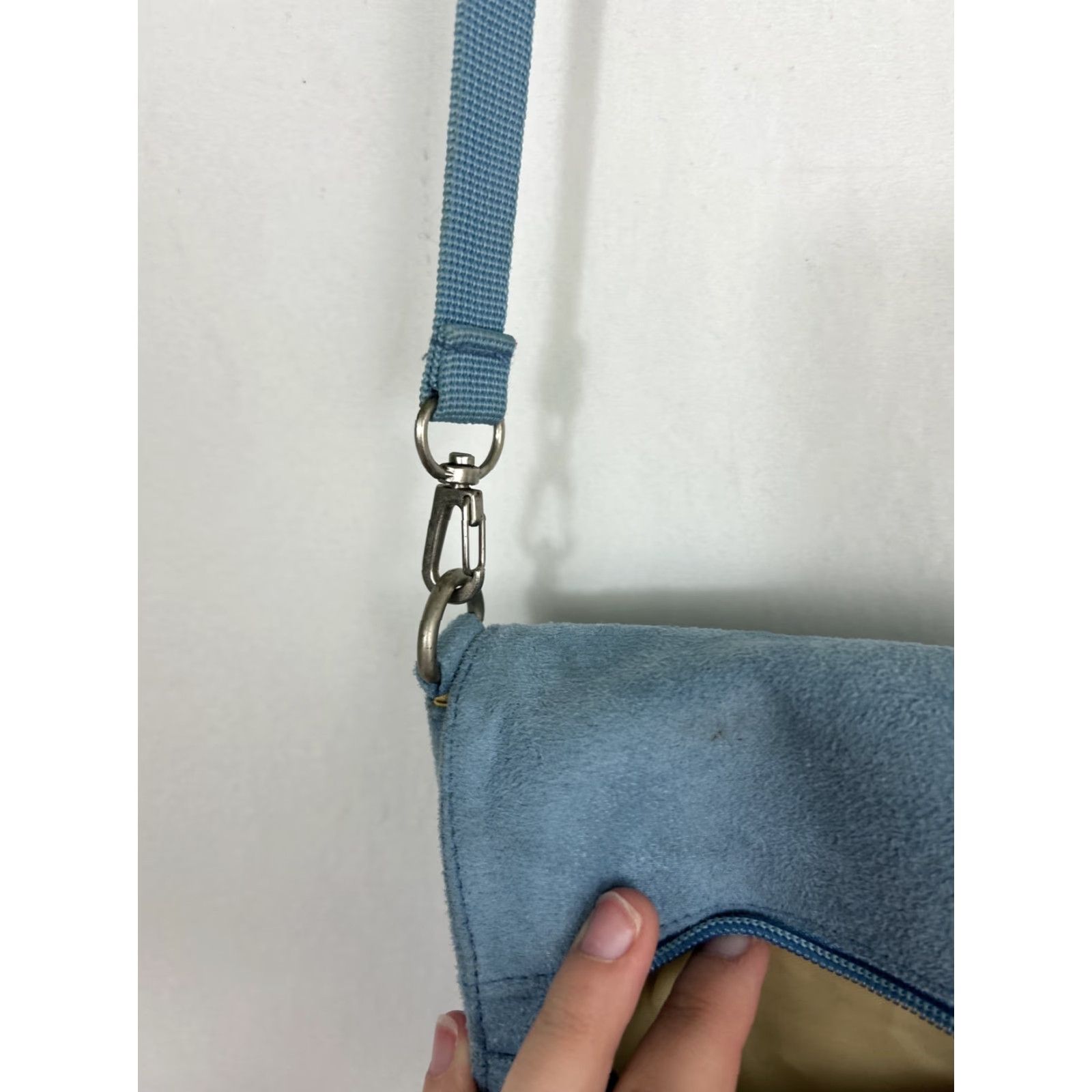 Vintage Travelon Blue Microfiber Suede Feel Organizer Shoulder Bag Travel Crossbody Size ONE SIZE - 7 Thumbnail