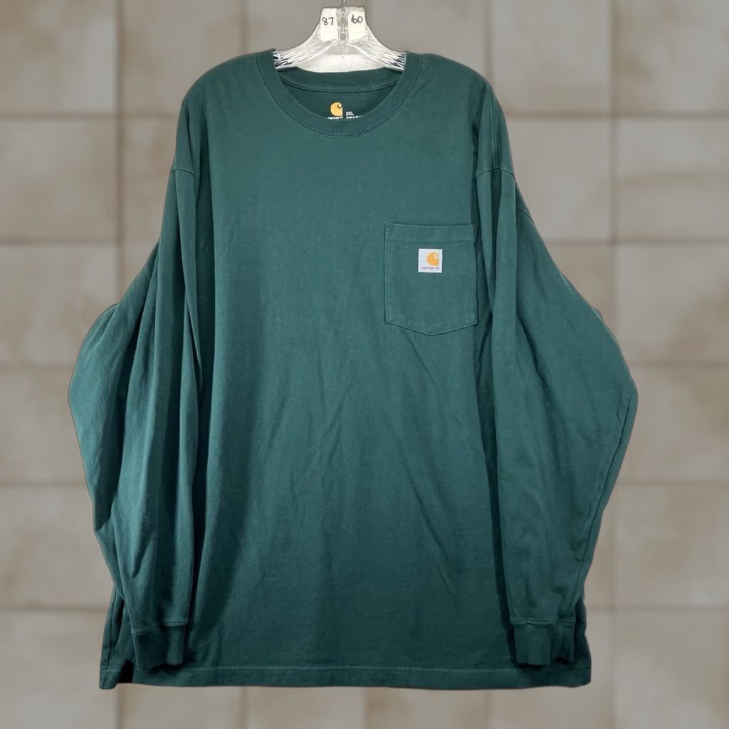 Carhartt Carhartt Men’s T-Shirt 2XL Crew Neck Forest Green Workwear Pockets Classic Outdoor Size US XXL / EU 58 / 5 - 1 Thumbnail