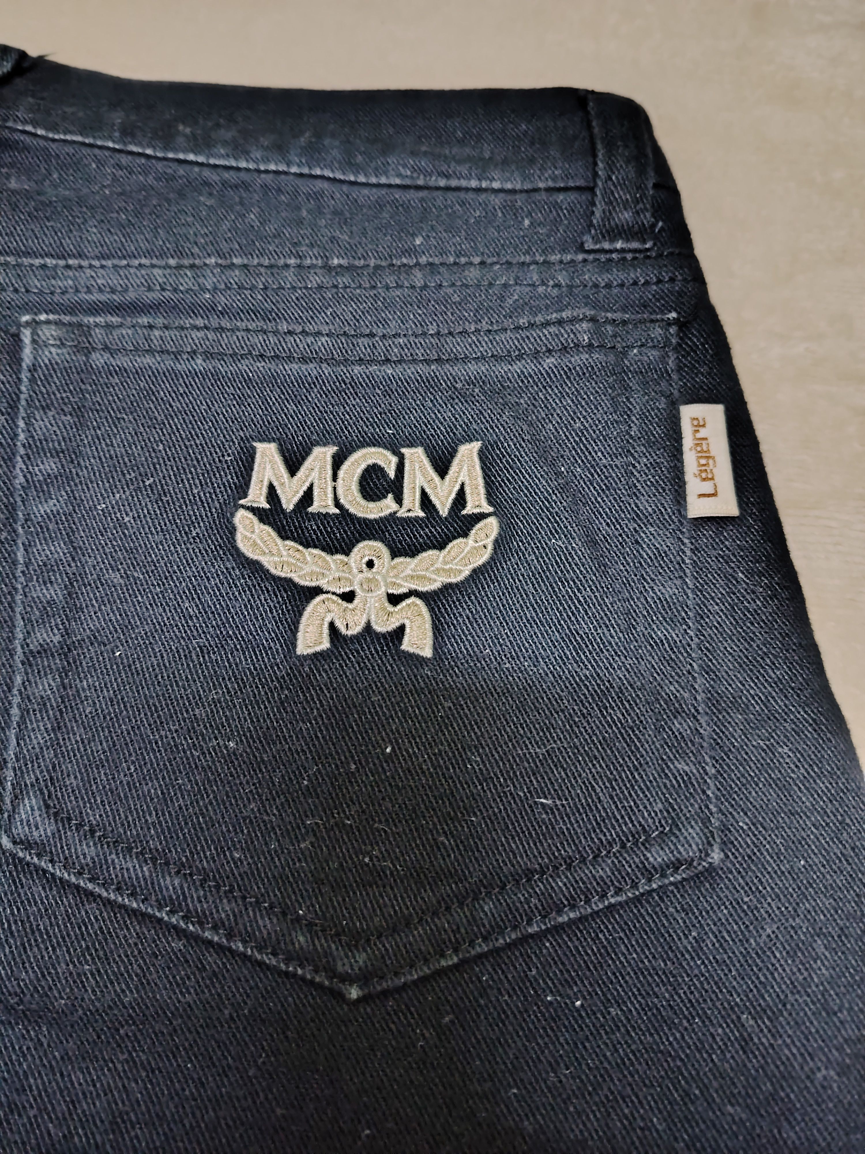 MCM × Vintage VINTAGE MCM LEGERE STRETCHABLE BLACK DENIM JEANS Size 29" - 5 Thumbnail