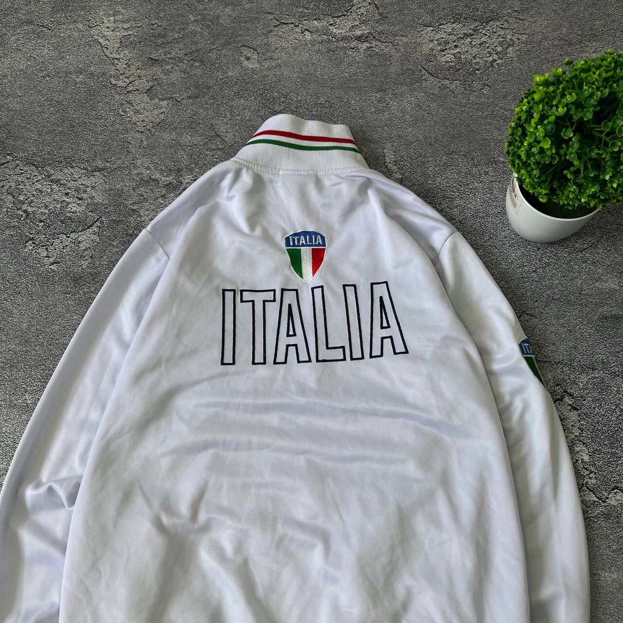 Other Y2K Rare 🇮🇹 White Italia Team big center logo Soccer Zip Size US S / EU 44-46 / 1 - 3 Thumbnail