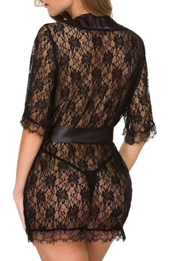The Unbranded Brand Women's Bathrobe Sexy Lingerie Robe Night Dress Sleepwear Size 22" - 4 Thumbnail